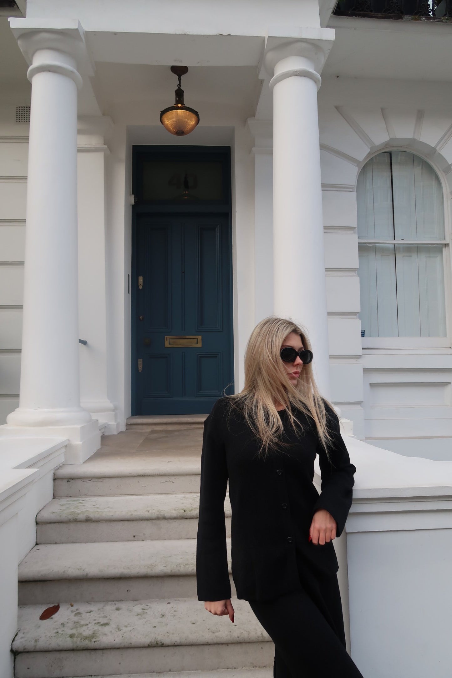 Black Knitted Cardigan | Long Black Cardigan | Evel